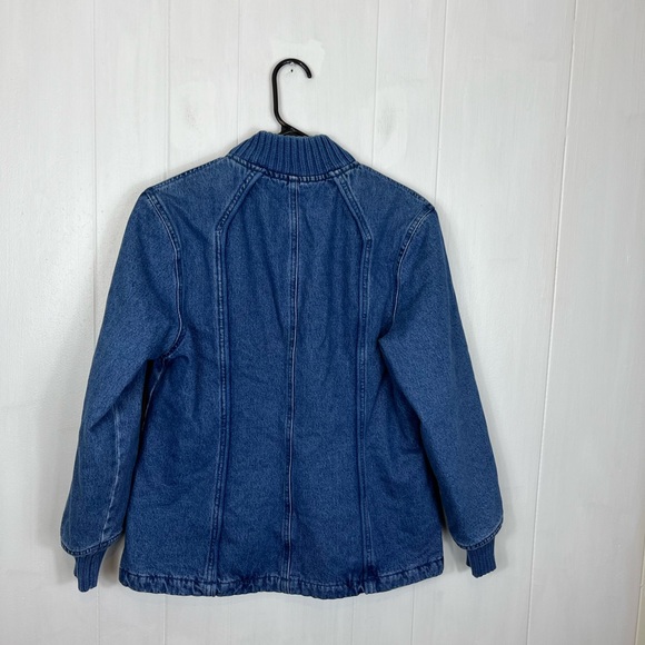 Vintage Denim Zip Up Moto Jacket Sz M - Picture 6 of 12